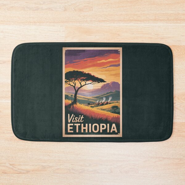 Item preview, Ethiopia Sunset Travel Art Vintage designed and sold by KrisSidDesigns.
