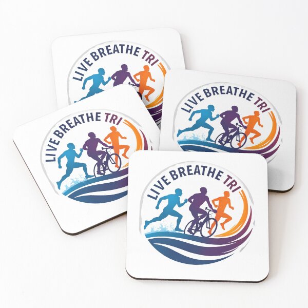 Item preview, Live. Breathe. TRI. – Triathlon Lifestyle Sticker designed and sold by Triathlongram.