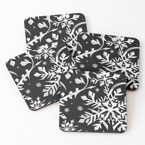 Item preview, Black and White Tribal Snow Flakes designed and sold by PlanetMarker.