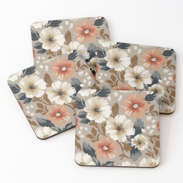 Item preview, Elegant Floral Pattern With Warm and Neutral Tones on a Beige Background designed and sold by Rue Market.
