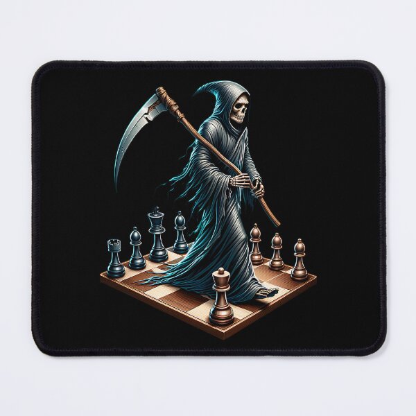 Item preview, The Grim Reaper walks across a chessboard. designed and sold by ReneMM.