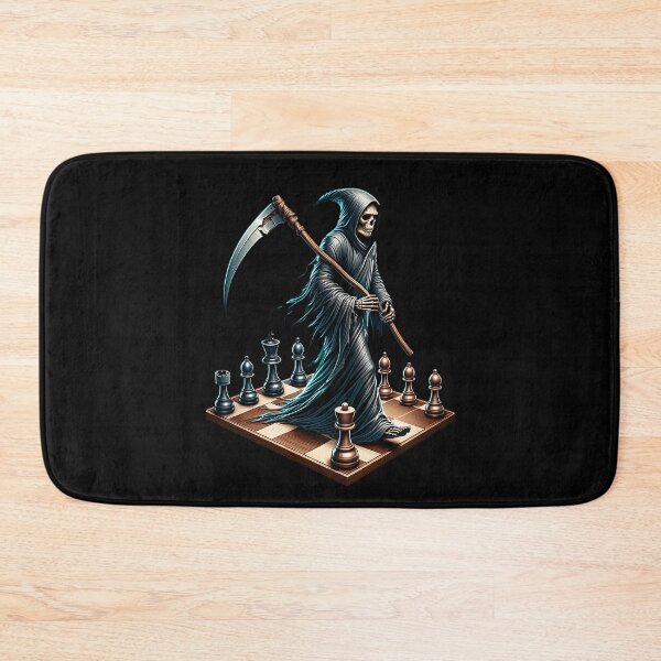 Item preview, The Grim Reaper walks across a chessboard. designed and sold by ReneMM.