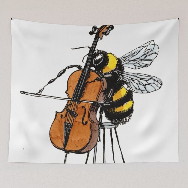 Item preview, The Bee and the Bass designed and sold by Scribbles & Doodles by Jinx.