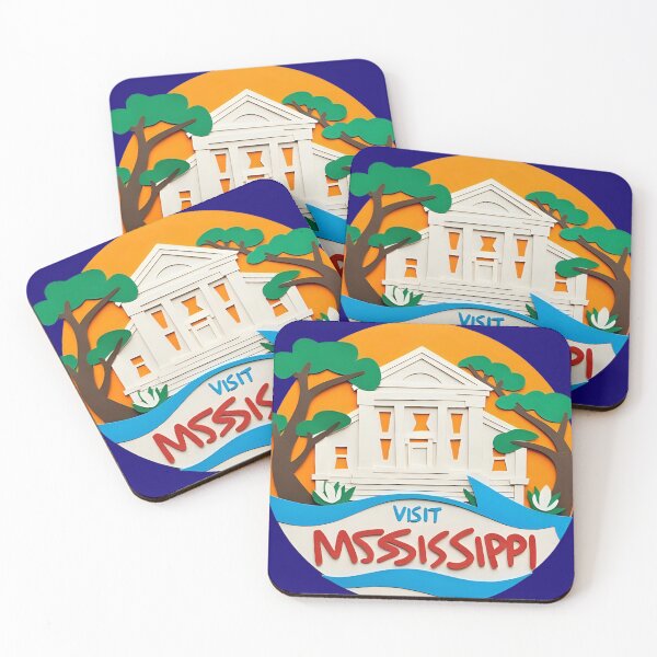 Item preview, Illustrated Design Promoting Mississippi Tourism with Iconic Symbols and Scenic Elements designed and sold by Rue Market.