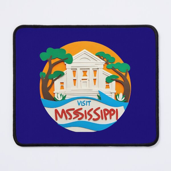 Item preview, Illustrated Design Promoting Mississippi Tourism with Iconic Symbols and Scenic Elements designed and sold by Rue Market.