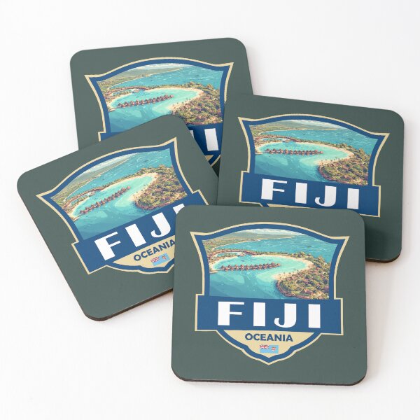 Item preview, Fiji Illustration Retro Badge designed and sold by KrisSidDesigns.