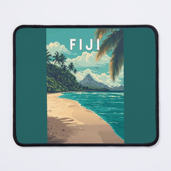 Item preview, Fiji Illustration Travel Art Vintage designed and sold by KrisSidDesigns.
