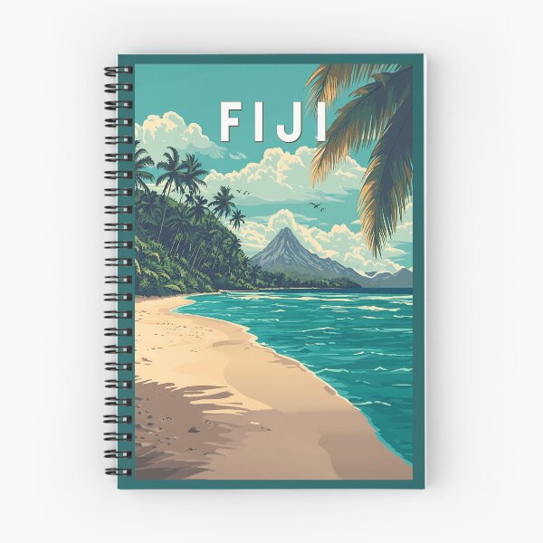 Item preview, Fiji Illustration Travel Art Vintage designed and sold by KrisSidDesigns.