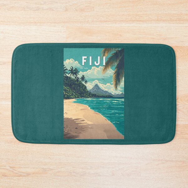 Item preview, Fiji Illustration Travel Art Vintage designed and sold by KrisSidDesigns.