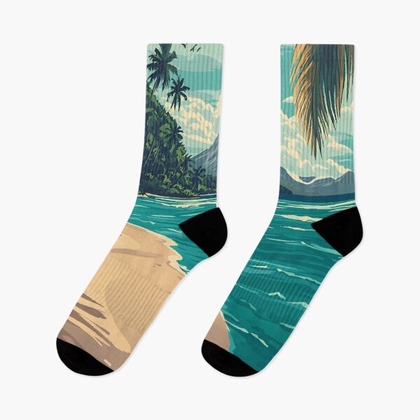 Item preview, Fiji Illustration Travel Art Vintage designed and sold by KrisSidDesigns.