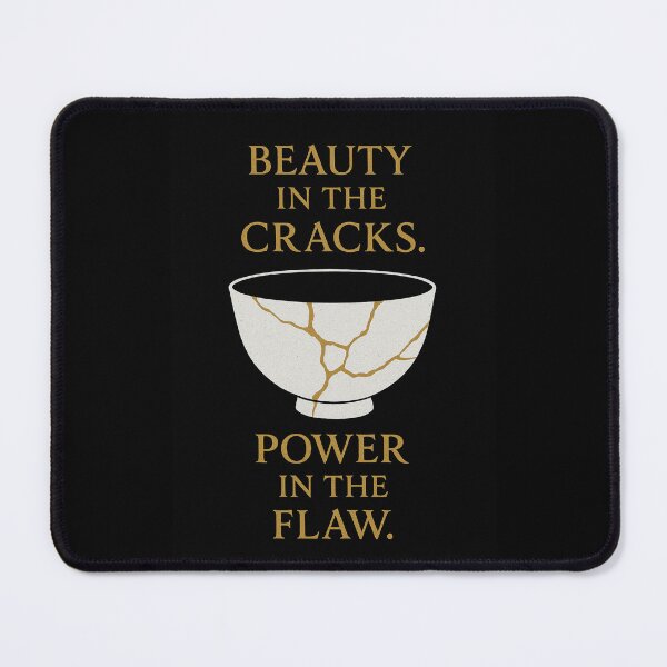 Item preview, Kintsugi-Inspired Quote Poster World Without Flaws Series designed and sold by Elizarfa.