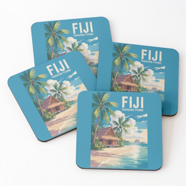 Item preview, Fiji Beach Hut Travel Art Vintage designed and sold by KrisSidDesigns.