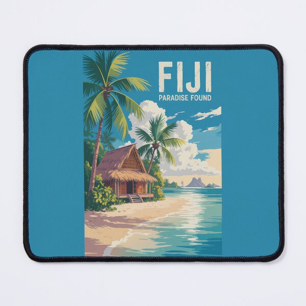 Item preview, Fiji Beach Hut Travel Art Vintage designed and sold by KrisSidDesigns.