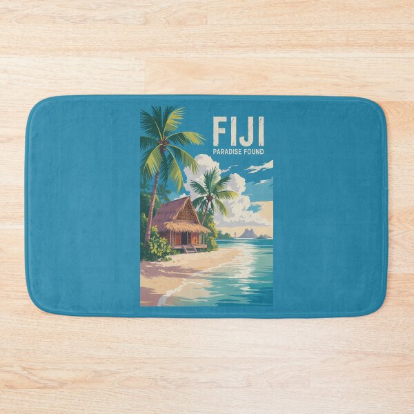Item preview, Fiji Beach Hut Travel Art Vintage designed and sold by KrisSidDesigns.