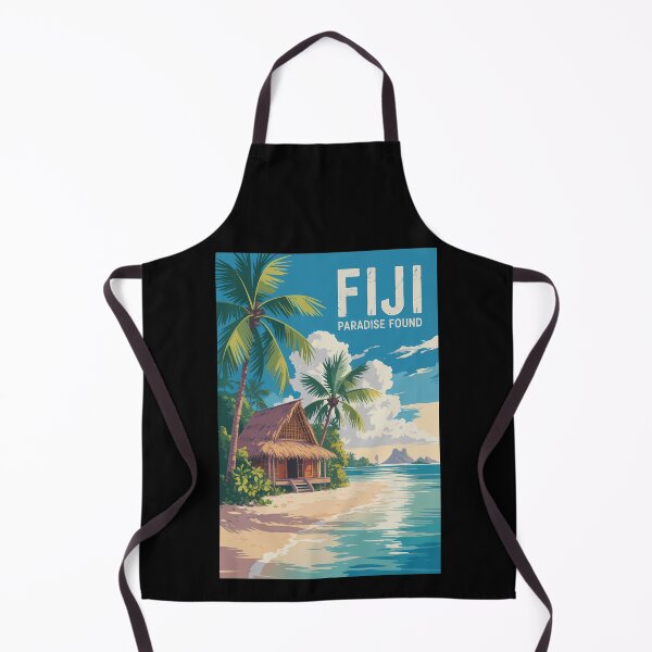 Item preview, Fiji Beach Hut Travel Art Vintage designed and sold by KrisSidDesigns.