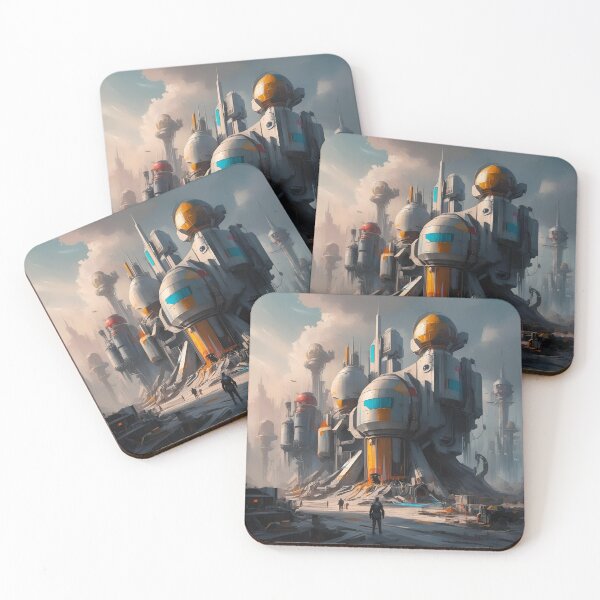 Item preview, Futuristic Cityscape With Space Structures and Advanced Architecture designed and sold by Rue Market.