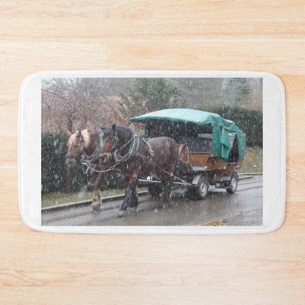 Item preview, Horses and horse-drawn carriages in the snow designed and sold by jonneyboy99.
