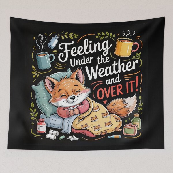 Item preview, Sick Day Snuggles: Foxy and Fed Up! designed and sold by ForeverPrintsOK.