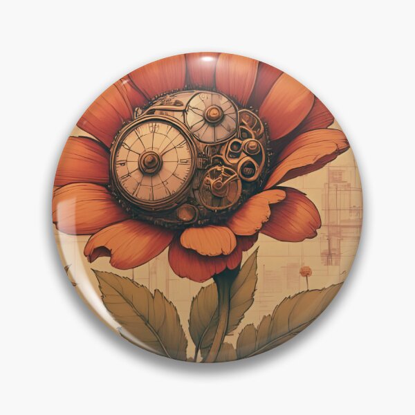 Item preview, “Petals of Time” Steampunk Mechanical Flower.  designed and sold by coolcomonshirts.