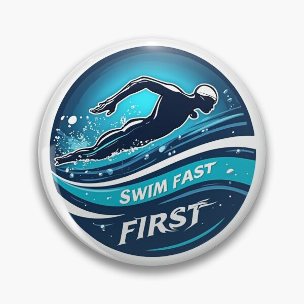 Item preview, Swim Fast First – Triathlon Start Strong Sticker designed and sold by Triathlongram.