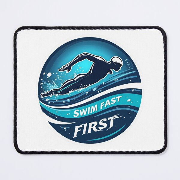 Item preview, Swim Fast First – Triathlon Start Strong Sticker designed and sold by Triathlongram.
