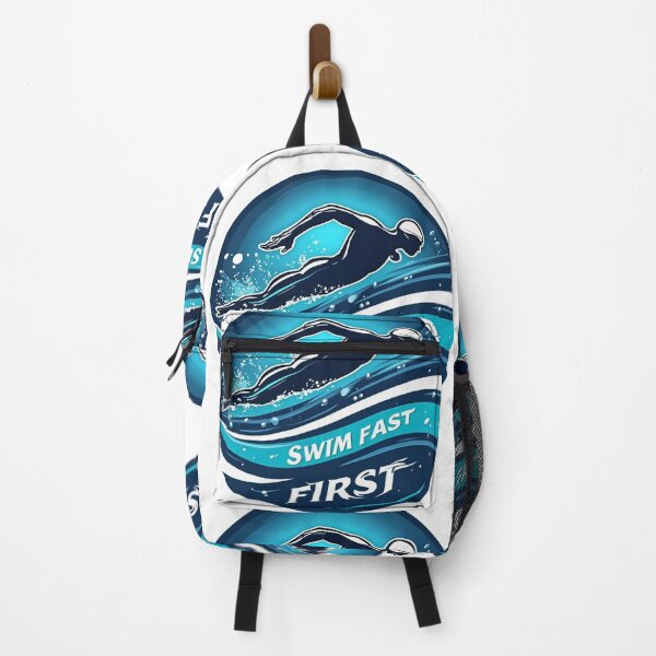 Item preview, Swim Fast First – Triathlon Start Strong Sticker designed and sold by Triathlongram.