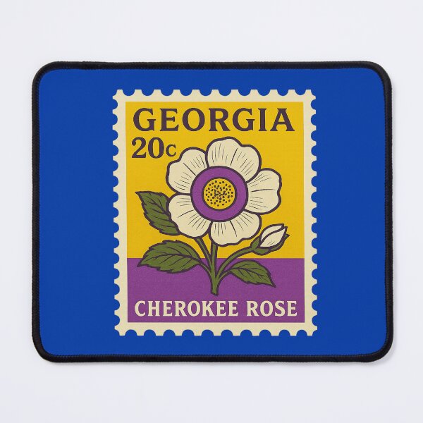Item preview, Cherokee Rose Georgia Postage Stamp – Intersex Pride Botanical designed and sold by Planthem.