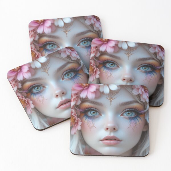 Item preview, The face of the female elf is integrated with the flowers designed and sold by nadeem4design.