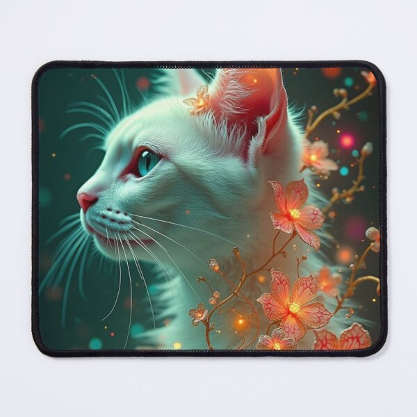 Item preview, Fantasy Floral Cat Art for Cat Lovers designed and sold by Keirnyx.