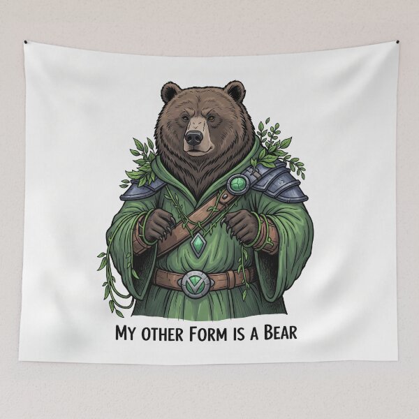 Item preview, My other form is a bear - Druid Tee designed and sold by ThreadedTavern.