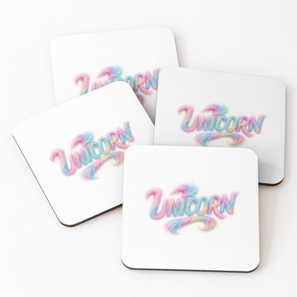 Item preview, Furry Pastel Rainbow Unicorn Typography designed and sold by bloria.