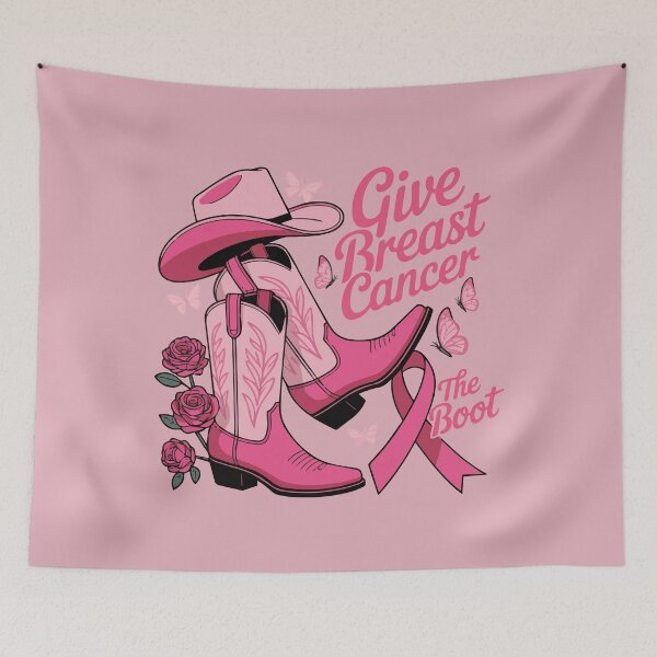 Item preview, Cowgirl Give Breast Cancer The Boot Western Women Ribbon  designed and sold by clothesy7.