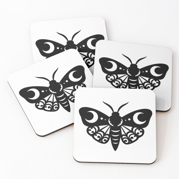 Item preview, Coquette Moon Moth Mystical Insect Gothic Tattoo Style designed and sold by Parkerzz.