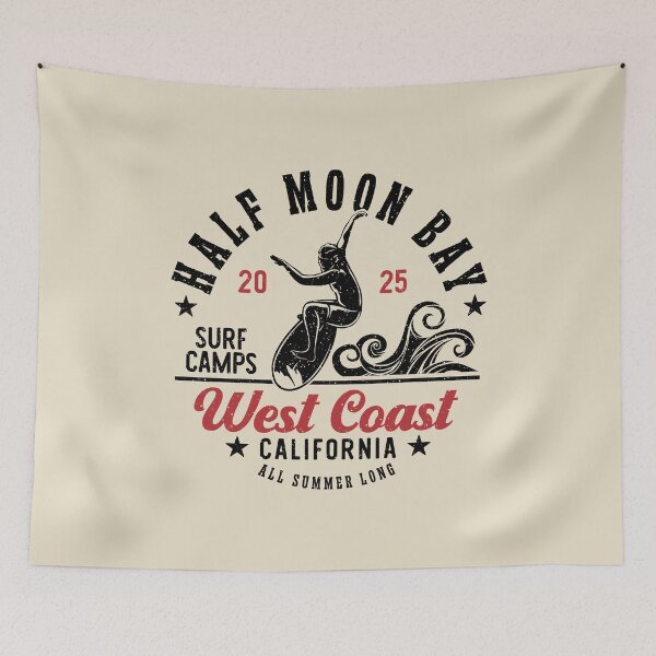 Item preview, Surfing Half Moon Bay Surf Camp San Mateo County California designed and sold by eclecTEEq.