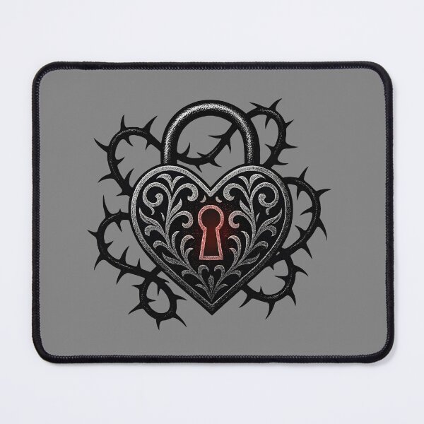 Item preview, Gothic Heart Lock and Thorns designed and sold by MysticArtisan.