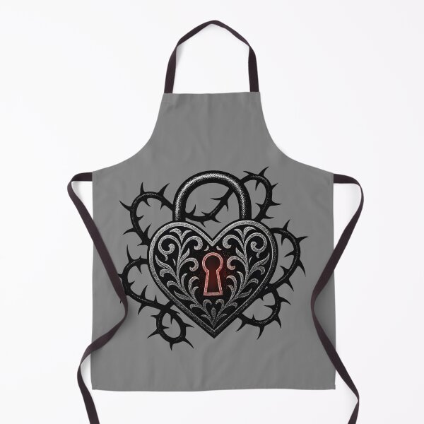 Item preview, Gothic Heart Lock and Thorns designed and sold by MysticArtisan.