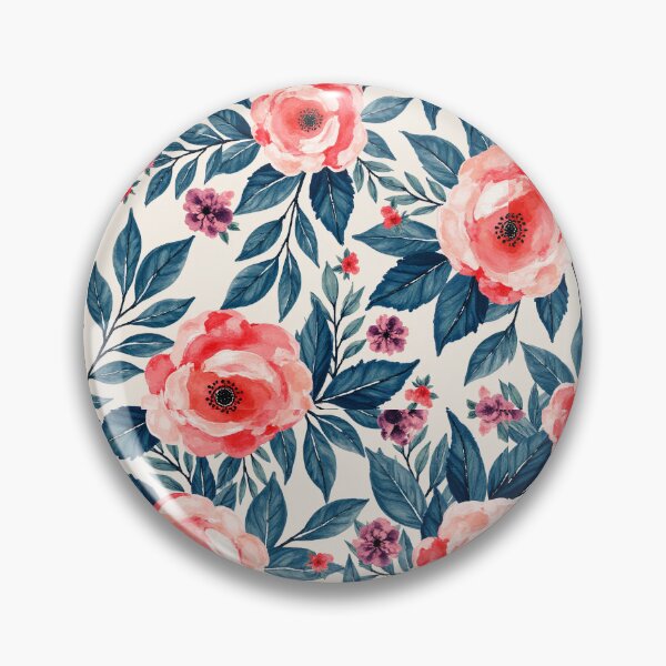 Item preview, Vintage Watercolor Peony & Violet Floral Pattern designed and sold by Wordsmith-Wear.