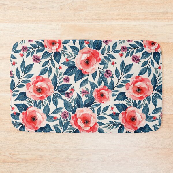 Item preview, Vintage Watercolor Peony & Violet Floral Pattern designed and sold by Wordsmith-Wear.