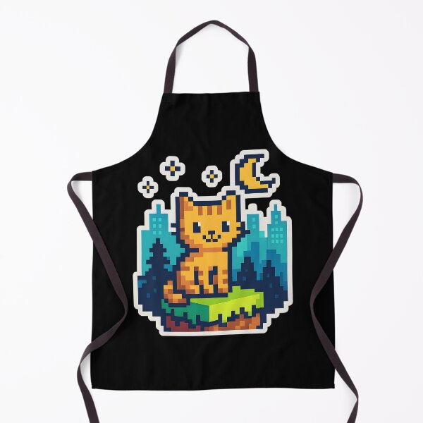 Item preview, Pixel Cat in Forest Night designed and sold by MysticArtisan.