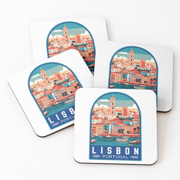 Item preview, Lisbon in Portugal Vintage Travel Art Emblem designed and sold by MaateoDesign.