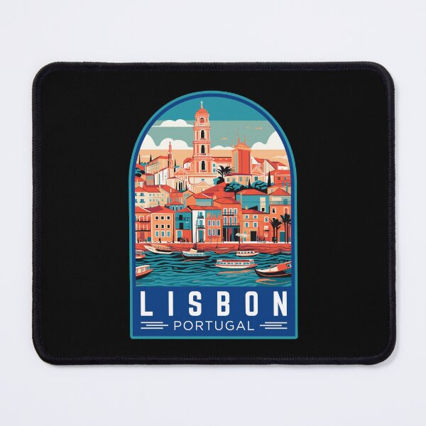 Item preview, Lisbon in Portugal Vintage Travel Art Emblem designed and sold by MaateoDesign.
