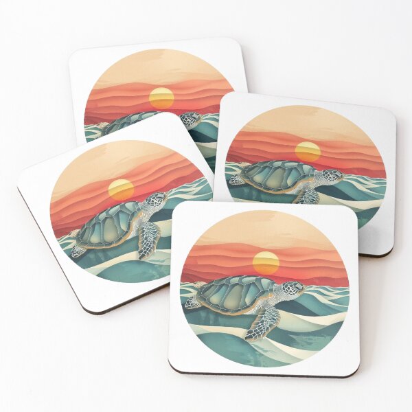 Item preview, Sea Creature Collection – Retro Pastel Ocean Animals in Abstract Circular Design (Whale, Dolphin, Turtle, Jellyfish, Seahorse) designed and sold by Dream Circuit .