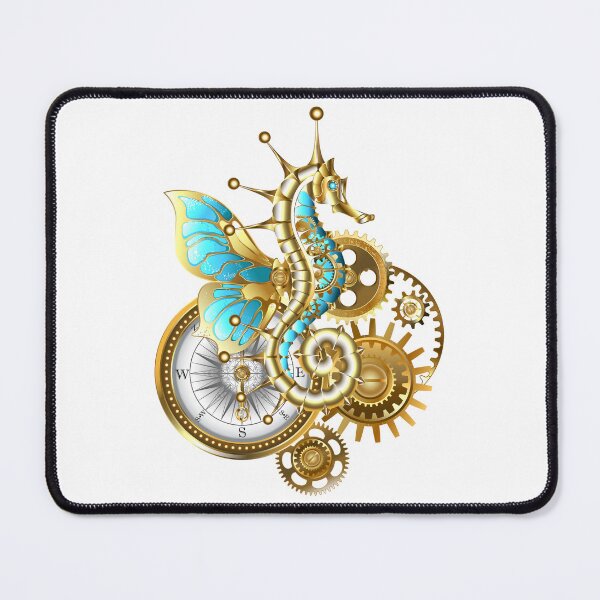 Item preview, golden mechanical seahorse designed and sold by kyest.