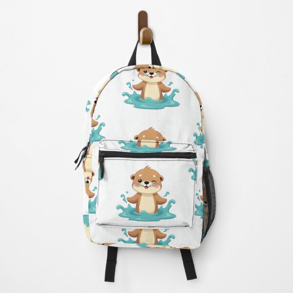 Item preview, Cute Cartoon Otter Winking in Water – Adorable Design for Stickers, T-Shirts & Mugs designed and sold by JuliJoy.