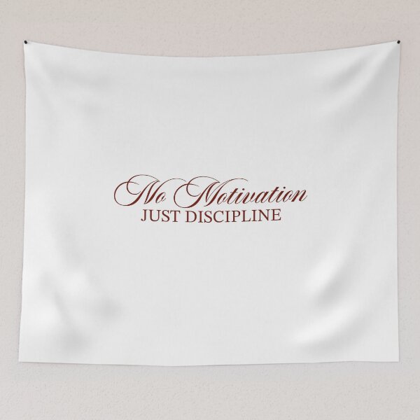 Item preview, No motivation just discipline motivational self help quote  designed and sold by Aleksandrasshop.
