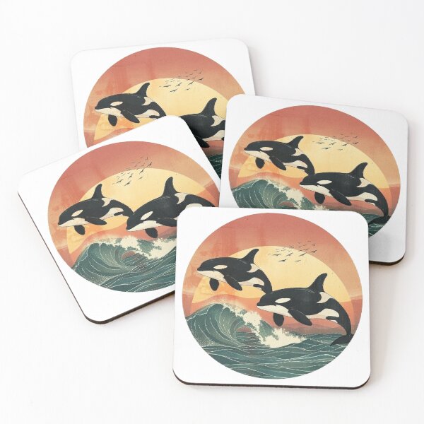 Item preview, Sea Creature Collection – Retro Pastel Ocean Animals in Abstract Circular Design (Whale, Dolphin, Turtle, Jellyfish, Seahorse) designed and sold by Dream Circuit .