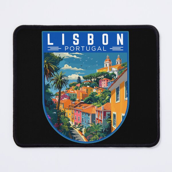 Item preview, Lisbon in Portugal Vintage Travel Art Badge designed and sold by MaateoDesign.