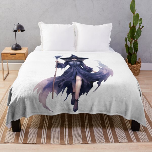 Item preview, Gothic Witch Holding Staff Dark Sorceress Art Print designed and sold by Parkerzz.