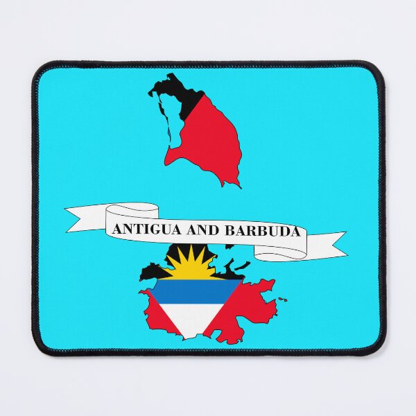 Item preview, Flag map of Antigua and Barbuda designed and sold by visual adventures.