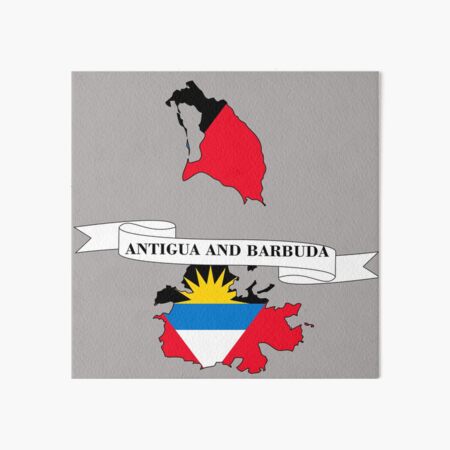 Vista previa del artículo con la obra «Mapa de la bandera de Antigua y barbuda», diseñado y vendido por visual adventures.
